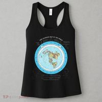 Gleason Flat Earth Map Blue Flat Earth Map Flat Earth Women's Tank Top thumb 3