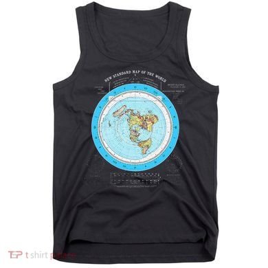 Gleason Flat Earth Map Blue Flat Earth Map Flat Earth Tank Top