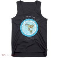 Gleason Flat Earth Map Blue Flat Earth Map Flat Earth Tank Top thumb 0