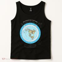 Gleason Flat Earth Map Blue Flat Earth Map Flat Earth Tank Top thumb 2