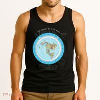 Gleason Flat Earth Map Blue Flat Earth Map Flat Earth Tank Top thumb 3