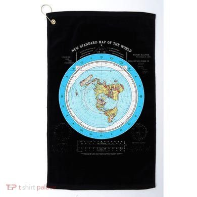 Gleason Flat Earth Map Blue Flat Earth Map Flat Earth Golf Towel