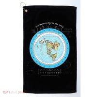 Gleason Flat Earth Map Blue Flat Earth Map Flat Earth Golf Towel thumb 0