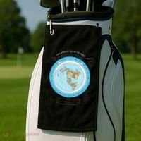 Gleason Flat Earth Map Blue Flat Earth Map Flat Earth Golf Towel thumb 2