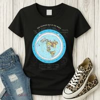 Gleason Flat Earth Map Blue Flat Earth Map Flat Earth Women's T-Shirt thumb 3