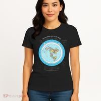 Gleason Flat Earth Map Blue Flat Earth Map Flat Earth Women's T-Shirt thumb 4
