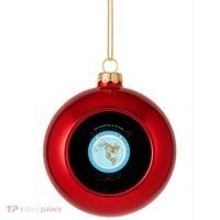 Gleason Flat Earth Map Blue Flat Earth Map Flat Earth Plastic Christmas Ball Ornament thumb 0