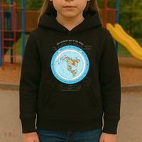 Gleason Flat Earth Map Blue Flat Earth Map Flat Earth Kids Hoodie thumb 3