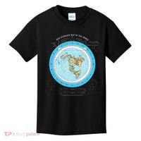 Gleason Flat Earth Map Blue Flat Earth Map Flat Earth Kids T-Shirt thumb 0