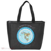 Gleason Flat Earth Map Blue Flat Earth Map Flat Earth Tote Bag thumb 0