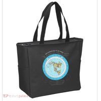 Gleason Flat Earth Map Blue Flat Earth Map Flat Earth Tote Bag thumb 2