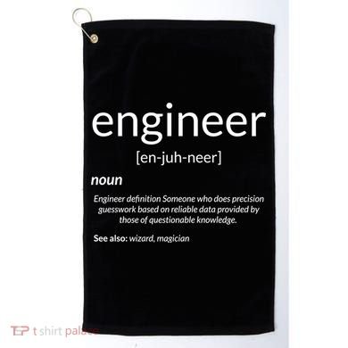 Gift For Engineer College Major Engineer Definition Gift Golf Towel