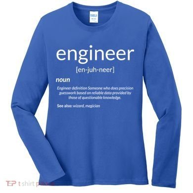 Gift For Engineer College Major Engineer Definition Gift Women's Long Sleeve Shirt