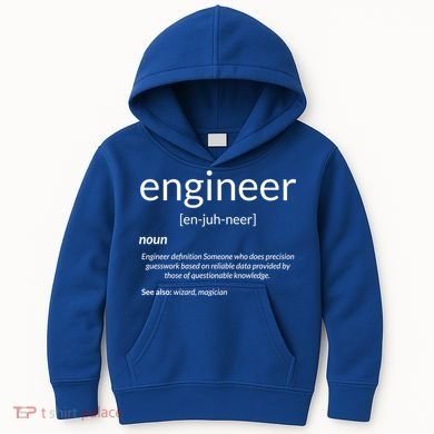 Gift For Engineer College Major Engineer Definition Gift Kids Hoodie