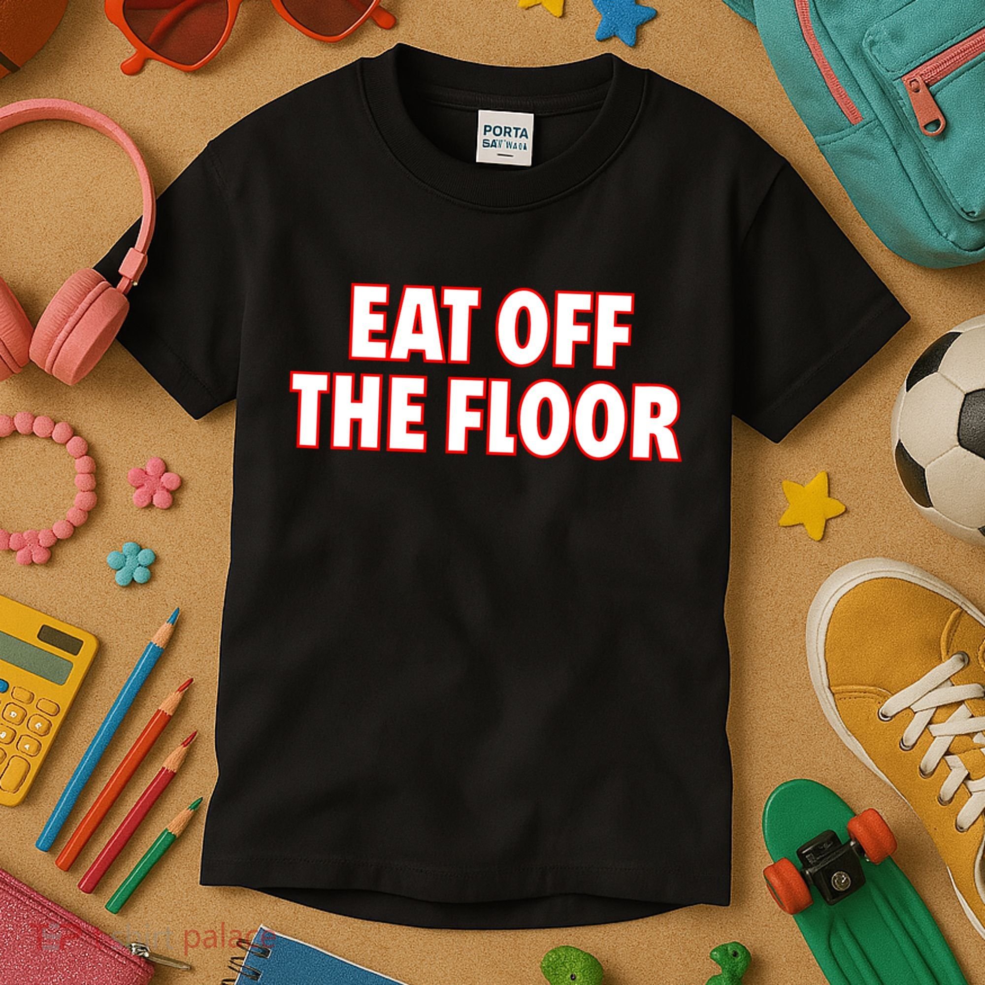 Georgia Football Eat Off The Floor Kids T-Shirt