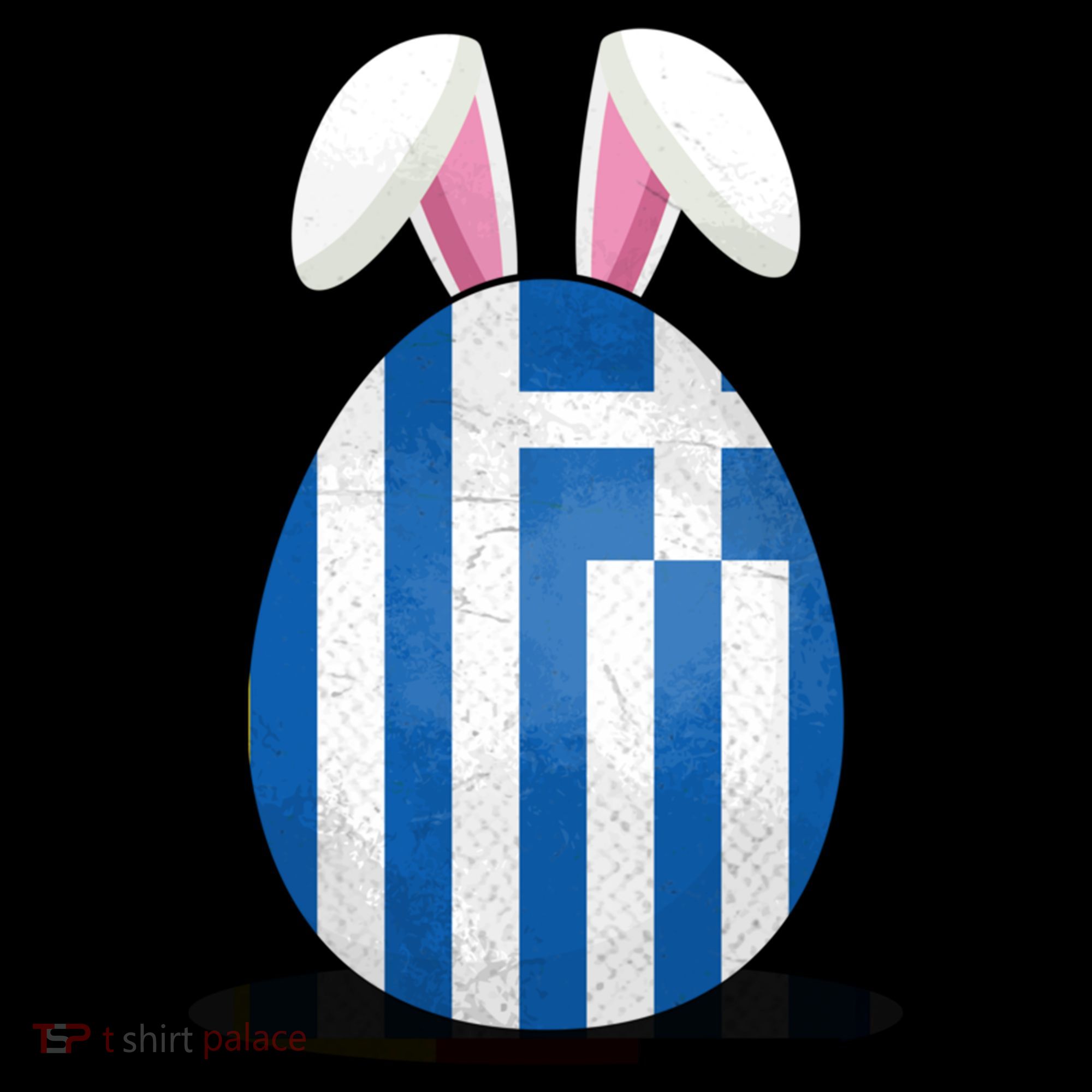 Greece Flag Egg Bunny Ears Greek Easter Sunday Gift USA-Made Doggie Bandana