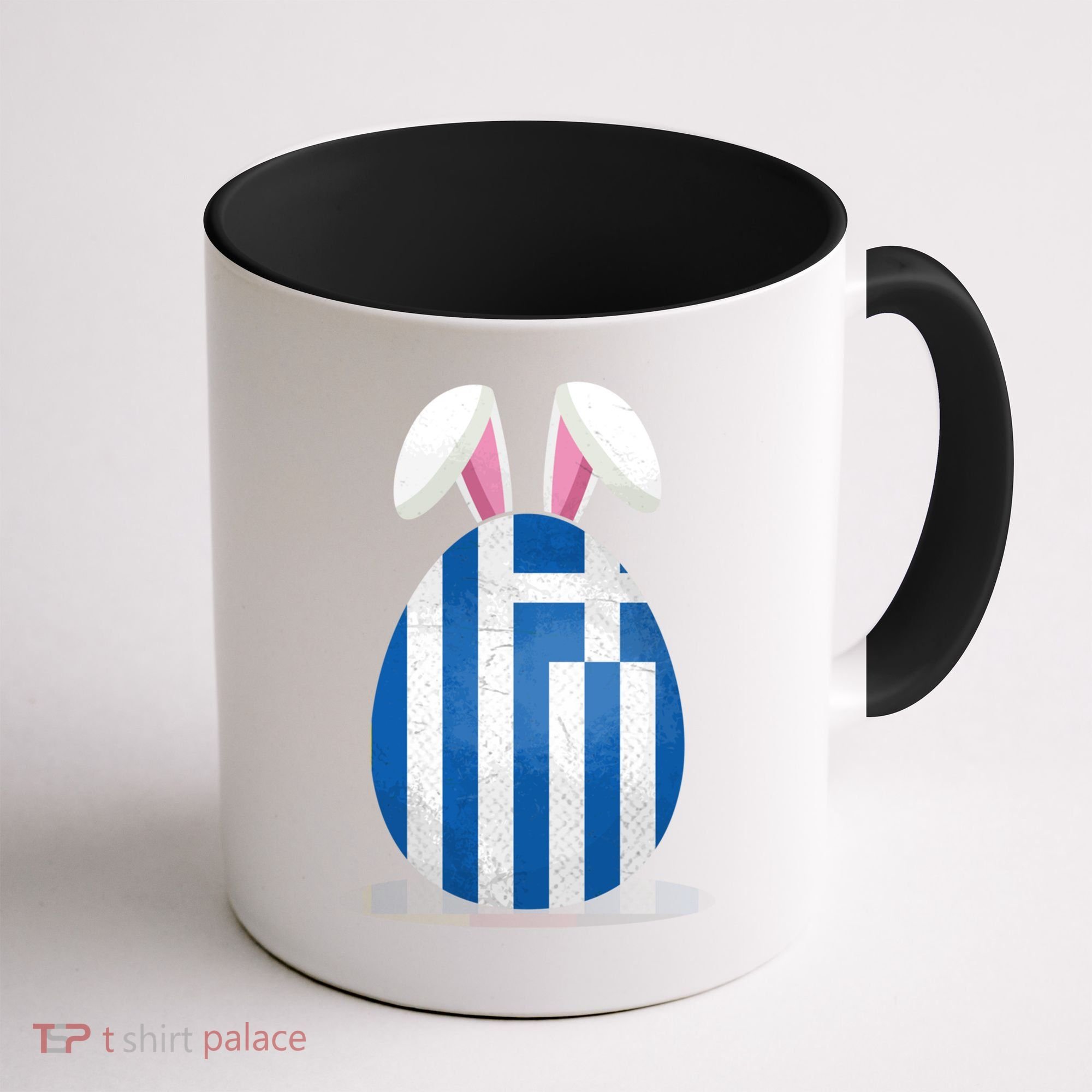 Greece Flag Egg Bunny Ears Greek Easter Sunday Gift Coffee Mug