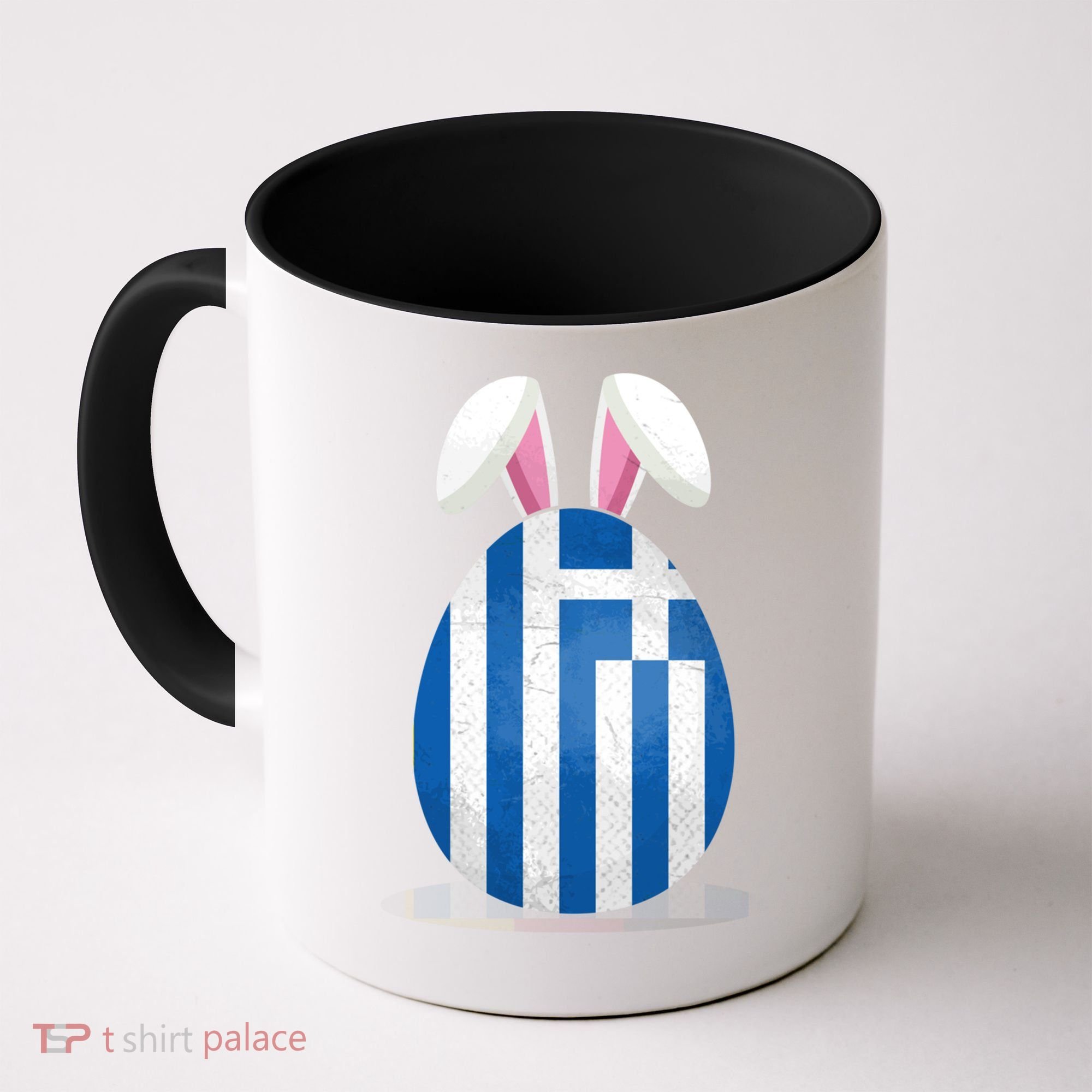 Greece Flag Egg Bunny Ears Greek Easter Sunday Gift Coffee Mug