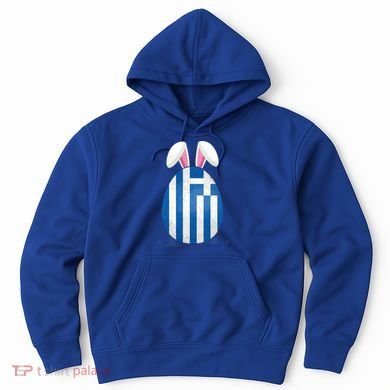 Greece Flag Egg Bunny Ears Greek Easter Sunday Gift Hoodie