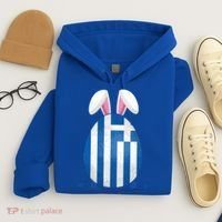 Greece Flag Egg Bunny Ears Greek Easter Sunday Gift Hoodie thumb 4
