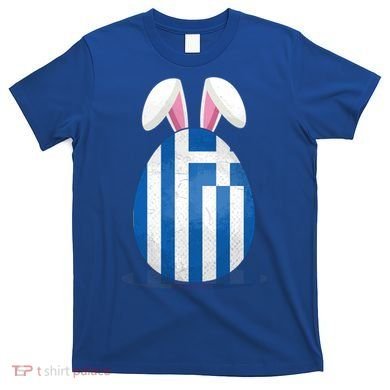 Greece Flag Egg Bunny Ears Greek Easter Sunday Gift T-Shirt