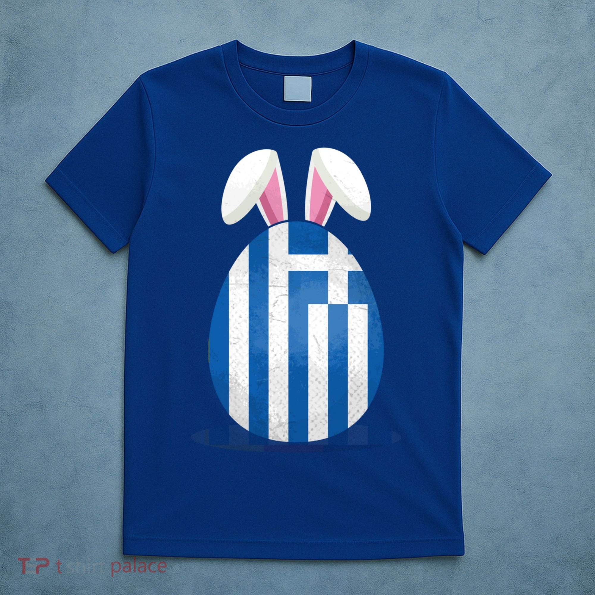 Greece Flag Egg Bunny Ears Greek Easter Sunday Gift T-Shirt