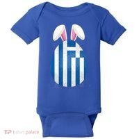 Greece Flag Egg Bunny Ears Greek Easter Sunday Gift Baby Bodysuit thumb 0