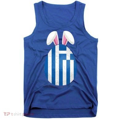 Greece Flag Egg Bunny Ears Greek Easter Sunday Gift Tank Top