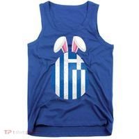 Greece Flag Egg Bunny Ears Greek Easter Sunday Gift Tank Top thumb 0