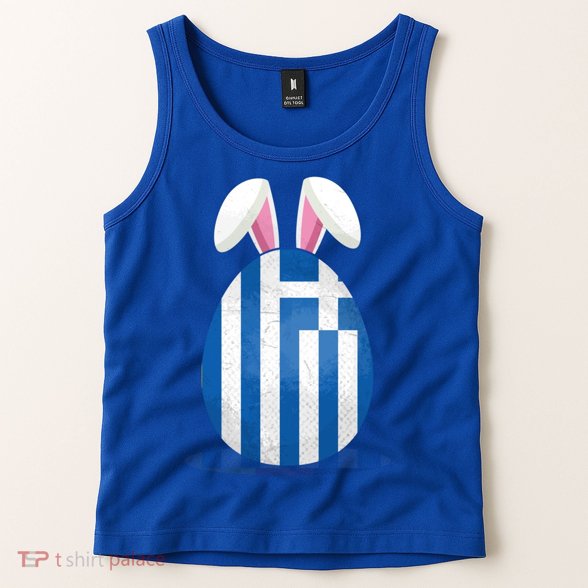 Greece Flag Egg Bunny Ears Greek Easter Sunday Gift Tank Top