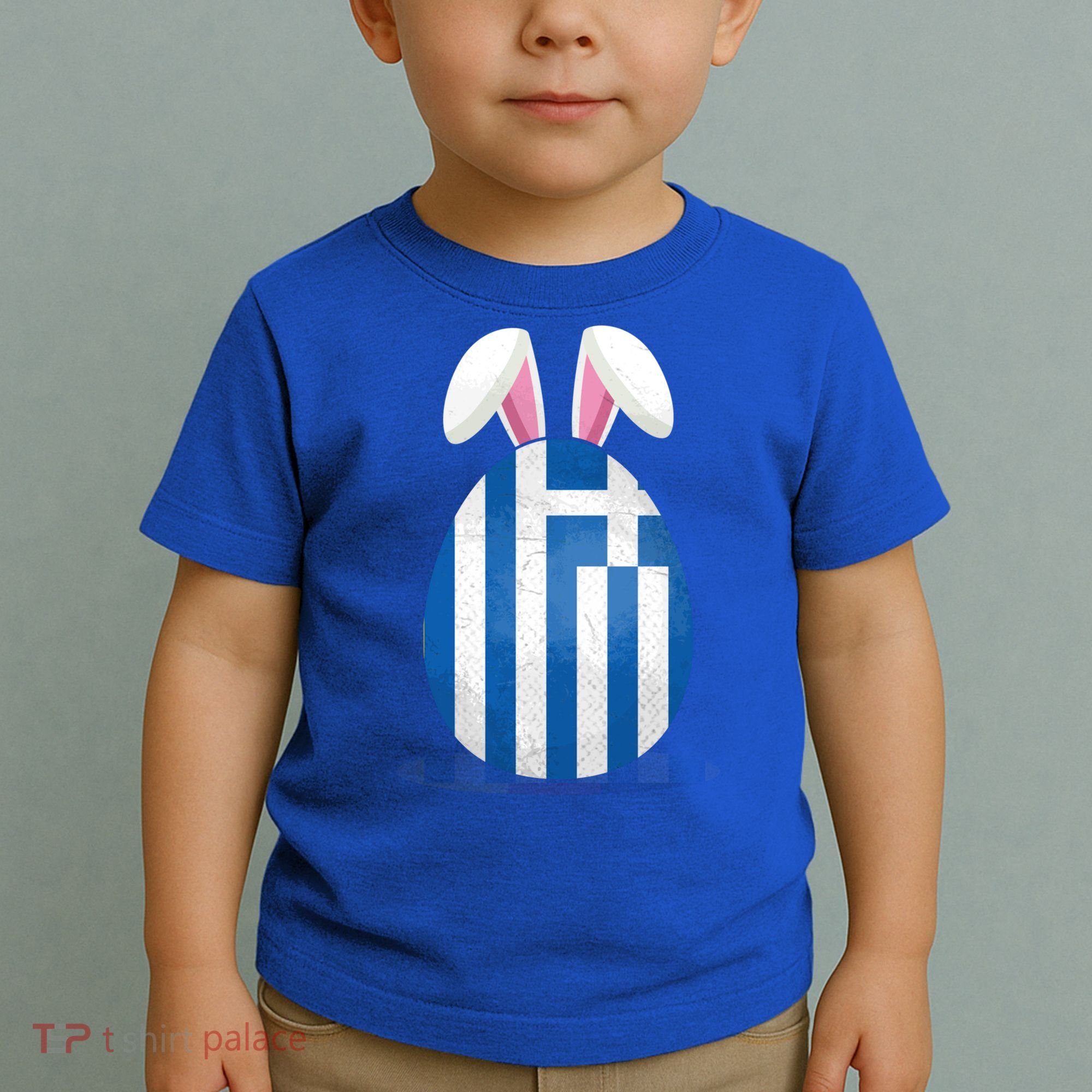 Greece Flag Egg Bunny Ears Greek Easter Sunday Gift Toddler T-Shirt