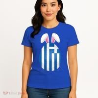 Greece Flag Egg Bunny Ears Greek Easter Sunday Gift Women's T-Shirt thumb 4