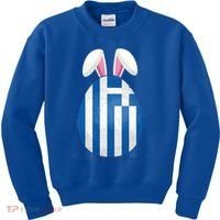 Greece Flag Egg Bunny Ears Greek Easter Sunday Gift Kids Sweatshirt thumb 0