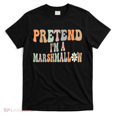 Groovy Funny Easy Lazy Halloween Pretend I'm A Marshmallow T-Shirt