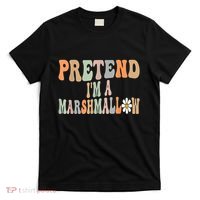 Groovy Funny Easy Lazy Halloween Pretend I'm A Marshmallow T-Shirt thumb 0