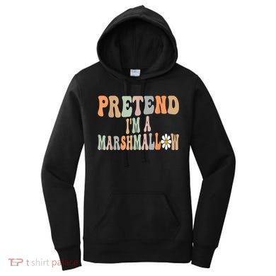 Groovy Funny Easy Lazy Halloween Pretend I'm A Marshmallow Women's Hoodie