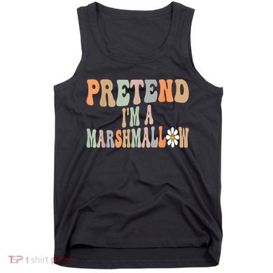 Groovy Funny Easy Lazy Halloween Pretend I'm A Marshmallow Tank Top