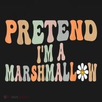 Groovy Funny Easy Lazy Halloween Pretend I'm A Marshmallow Women's T-Shirt thumb 6