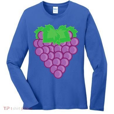 Grape Fruit Easy Lazy DIY Halloween Costume Women's Long Sleeve Shirt