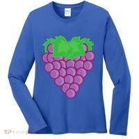 Grape Fruit Easy Lazy DIY Halloween Costume Women's Long Sleeve Shirt thumb 0