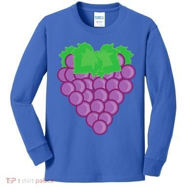 Grape Fruit Easy Lazy DIY Halloween Costume Kids Long Sleeve Shirt