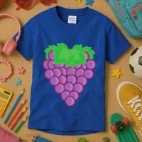 Grape Fruit Easy Lazy DIY Halloween Costume Kids T-Shirt thumb 3