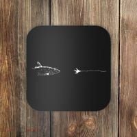 Graphic Fly Fishing Hook Line Fish Bonefish Coaster thumb 0