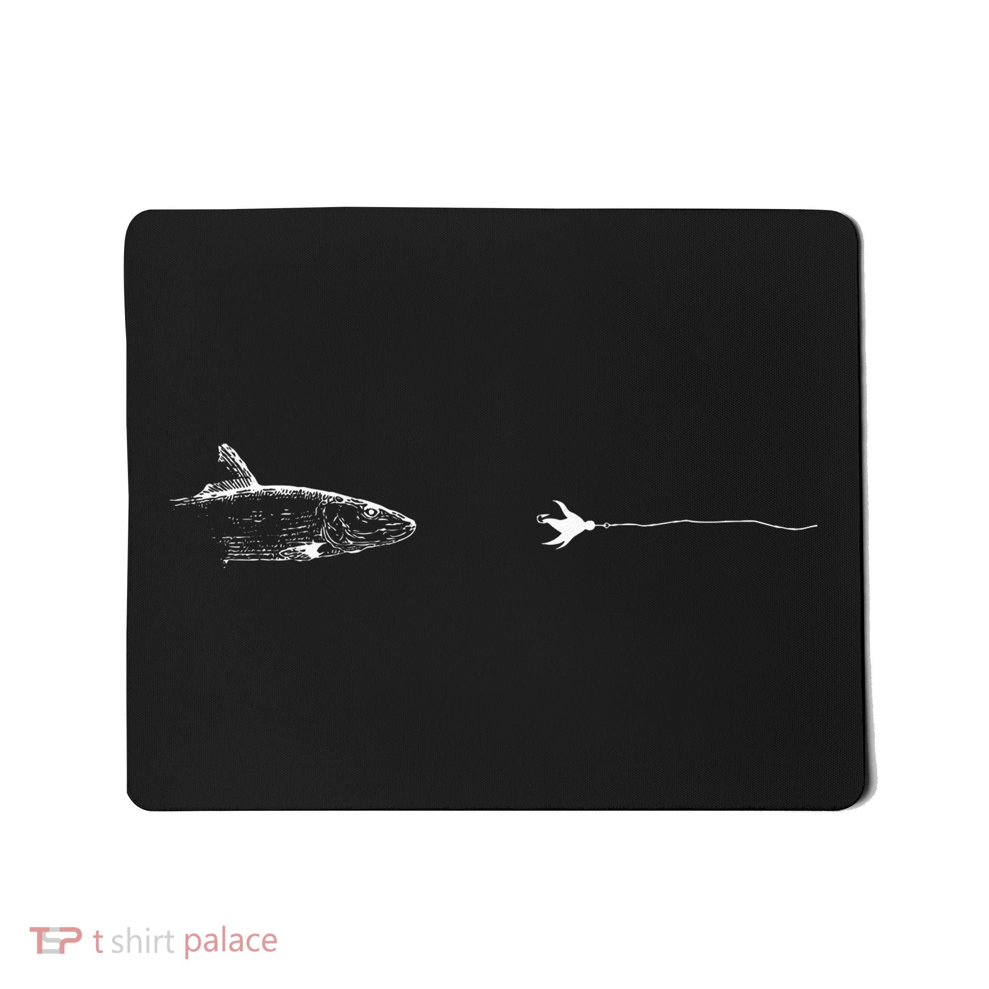 Graphic Fly Fishing Hook Line Fish Bonefish Mousepad
