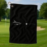Graphic Fly Fishing Hook Line Fish Bonefish Golf Towel thumb 1