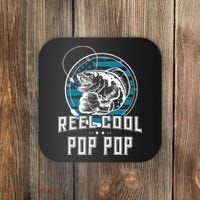 Gift For Fathers Day Reel Cool Pop Pop Fishing Coaster thumb 0