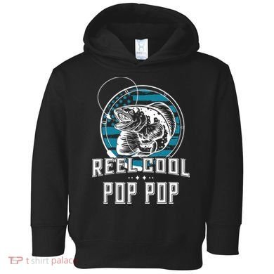 Gift For Fathers Day Reel Cool Pop Pop Fishing Toddler Hoodie