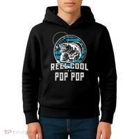Gift For Fathers Day Reel Cool Pop Pop Fishing Kids Hoodie thumb 4