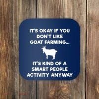 Goat Farmer Funny Smart Goat Farming Gift Coaster thumb 0