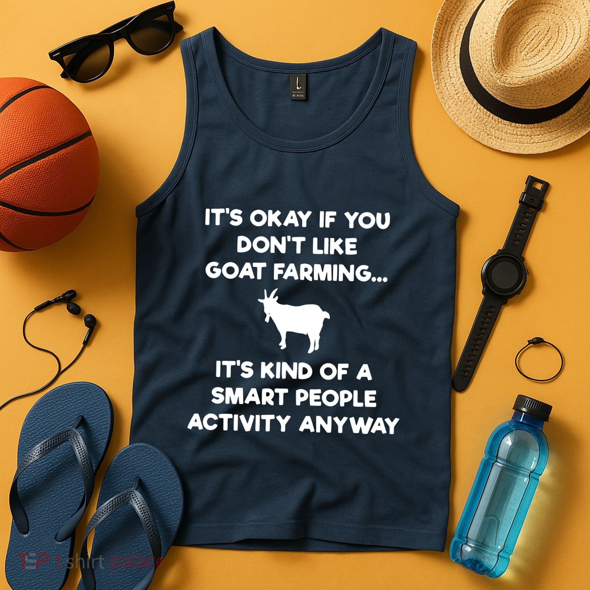 Goat Farmer Funny Smart Goat Farming Gift Tank Top